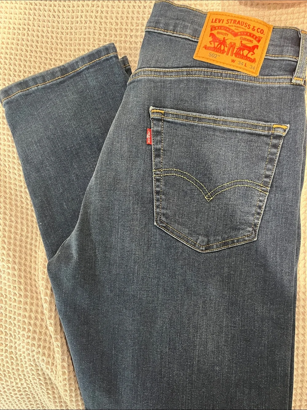 Levi's Men's 502 Dark Blue Straight Leg Jeans